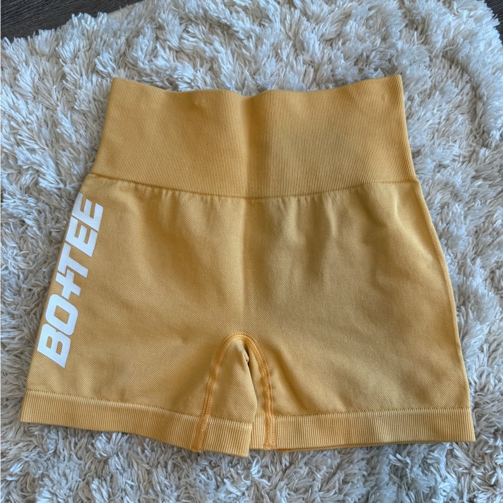 Bo+Tee Women's Yellow Bike Shorts